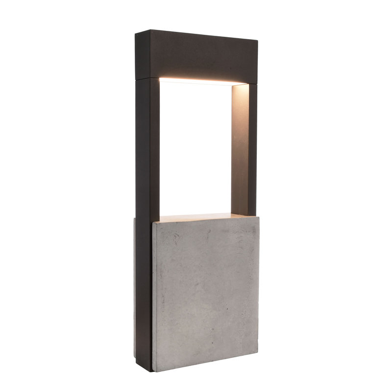 Chertan Dark Grey Integrated LED Aluminum Pathway Light, 45cm H x 17cm W x 7.2cm D