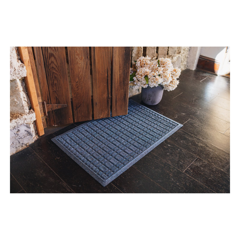 WaterHog® Gridlock 23 in. x 35 in. Indoor Outdoor Doormat, Blue