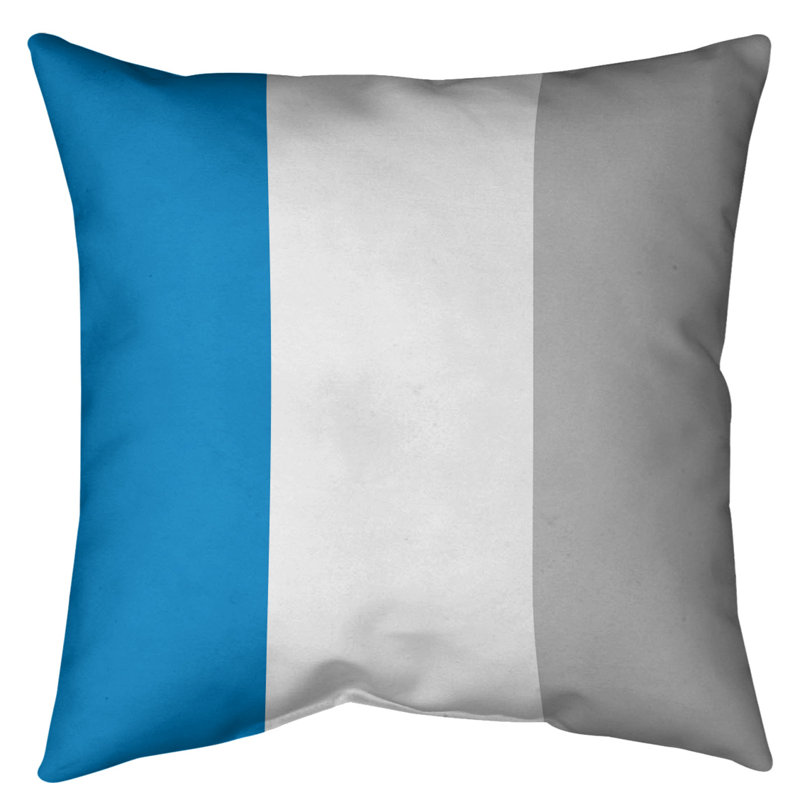 Housse de coussin , 18 po x 18 po, Bleu, Sergé de coton