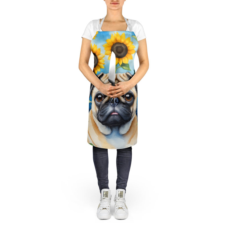 Carlin en tablier tournesols