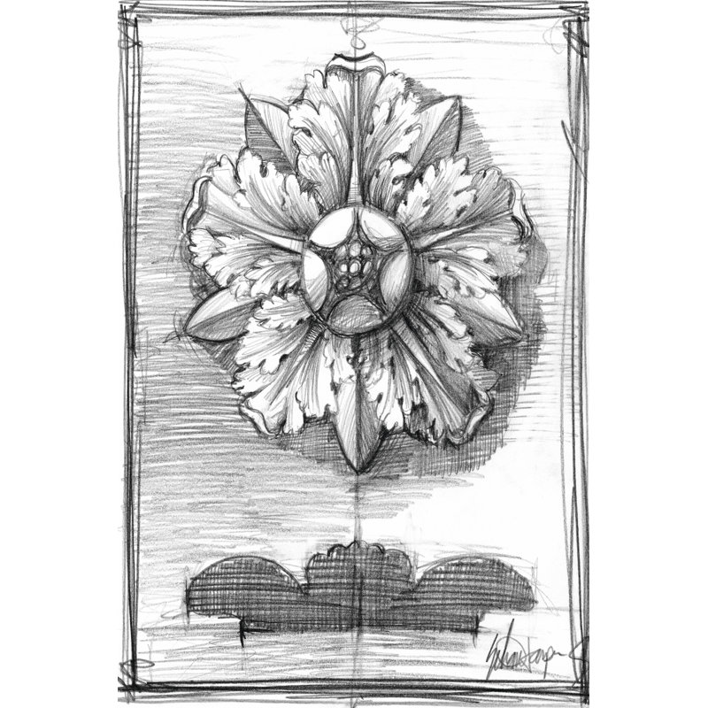 Decorative Ornament II - Wrapped Canvas Print, 46cm H x 30cm W x 3.8cm D