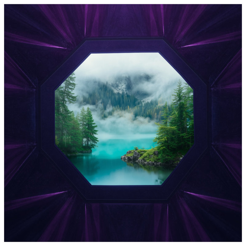 Coussins Misty Forest Lake, 20 x 20 pouces