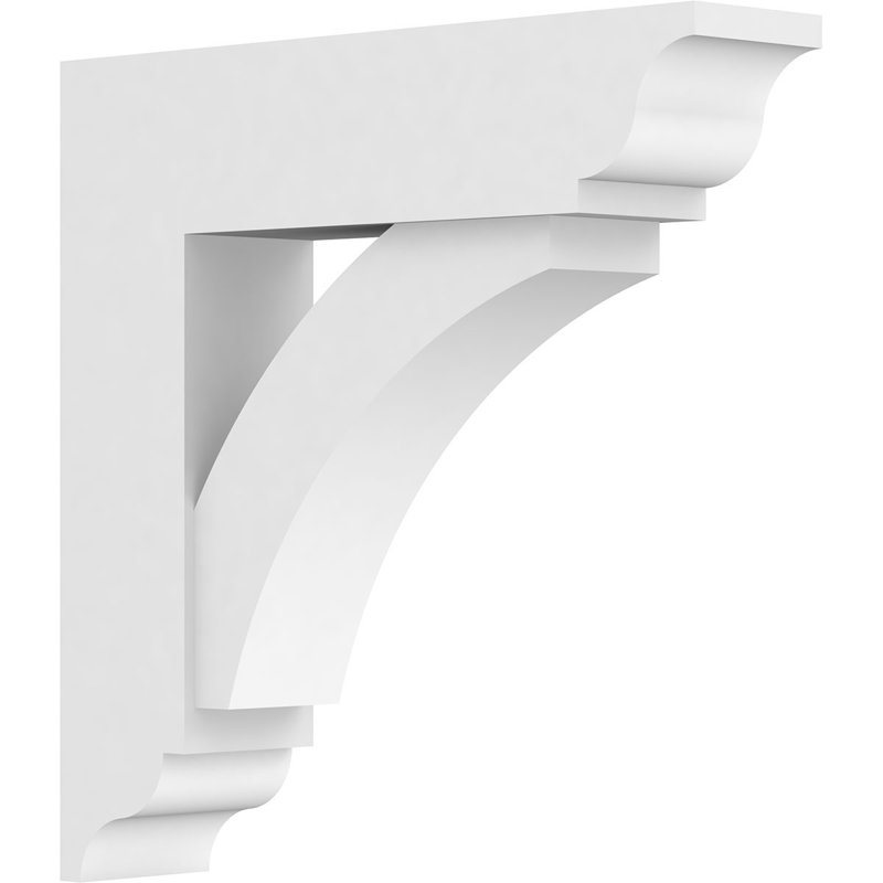 Support standard en PVC de qualité architecturale avec extrémités traditionnelles l 3 po x P 16 po x H 16 po