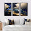 «Abstract Marble Geode Blue I», reproduction sur toile 3 pièces-87918322-87918323