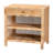 Bhagipuri Modern Bohemian Mahogany Wood and Natural Rattan 1-Drawer Console Table