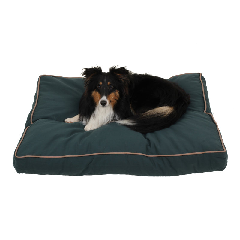 Coussin intérieur / extérieur pour chien, Moyen (l 36 po x P 27 po x H 4 po), Vert