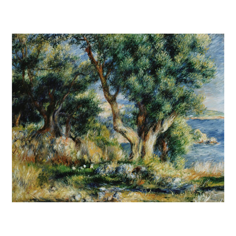«Paysage près de Menton» par Pierre-Auguste Renoir - Impression giclée, H 22 po x l 28 po
