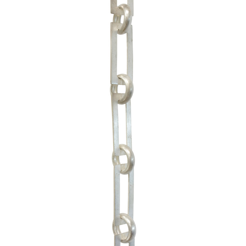 Lustre décoratif rectangulaire en forme de chaîne ou de chaîne de 3 pi, Argent mat