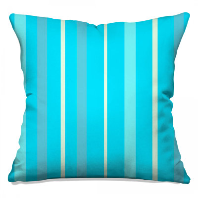 Vertical Blue Stripes Double Sided Throw Pillows
