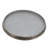 Galvanized Gray Drum Shaped Side Table With Rustic Banding, 22.5X22.5X26 Inches, Removable Lid As Tray, Suits Shabby - Chic Decor Themes Inches And Finish, Brown Banding For Style, Various