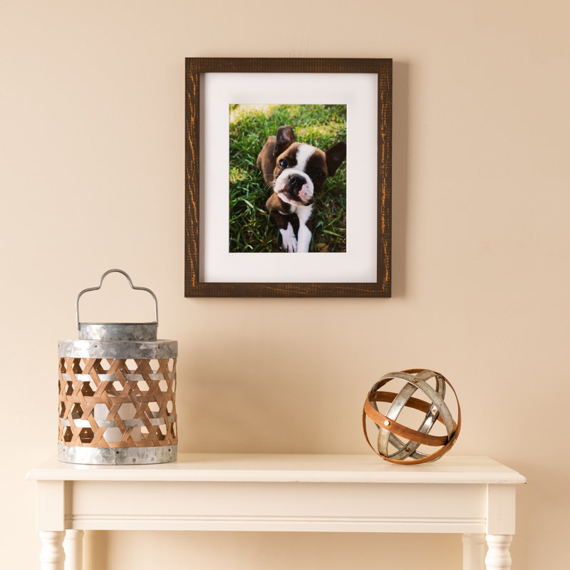 Cadre photo à finition usée Boggs, 12 po x 14 po, Chêne