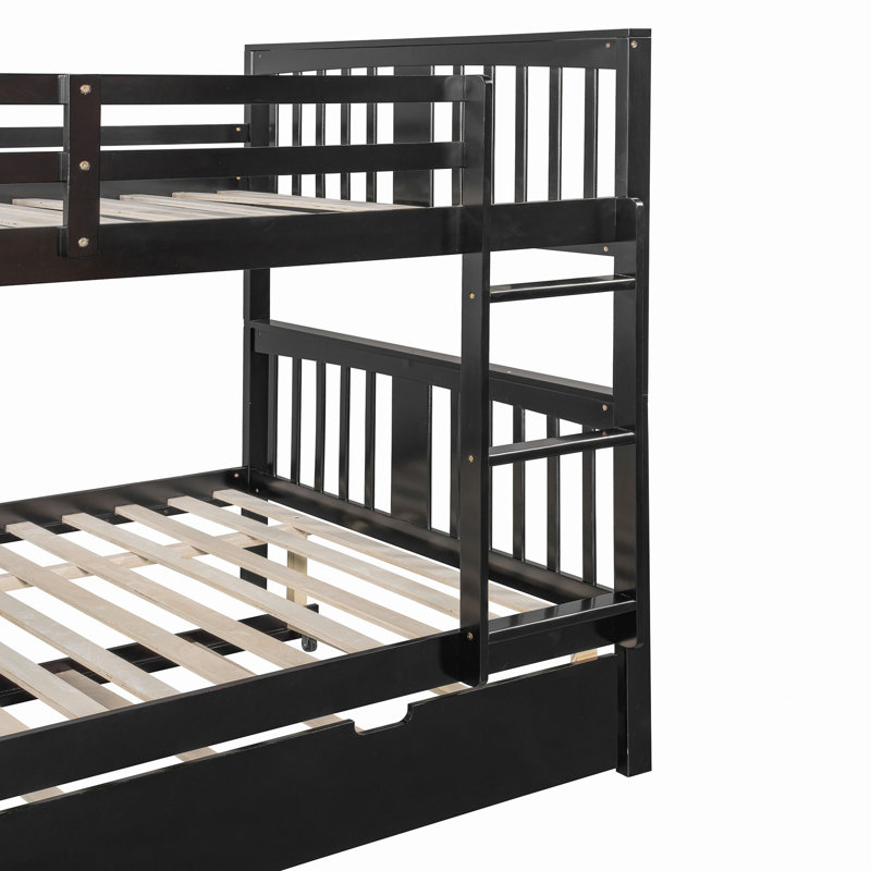 Bunk Bed With Trundle And Ladder, Espresso