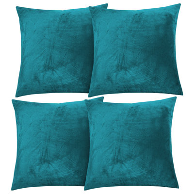 Aspire Homeware Square Plain Velvet Scatter Cushion Cover