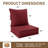 Outdoor Deep Seat Cushion Set – 6.5” Thick, Non-Slip Patio Cushions For Chairs, Sofas, And Couches-950587781