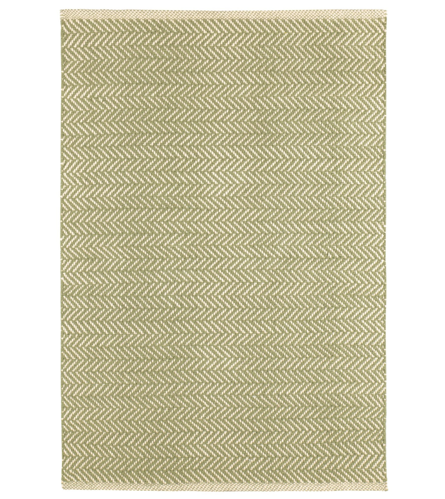 Herringbone Cotton Slate Gray Rug, Sage Green, Rectangle 6' x 9'
