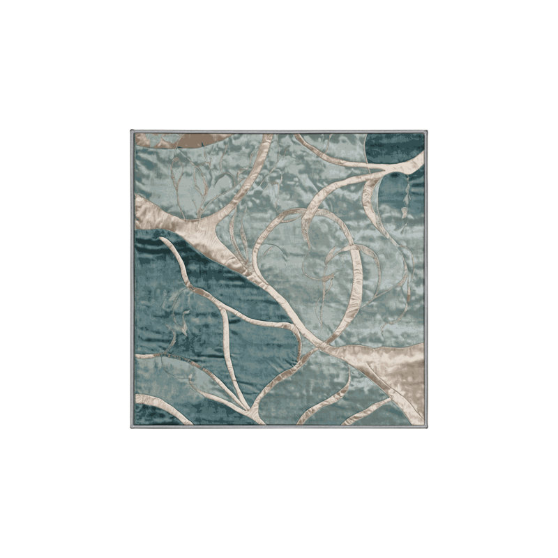 Tapis gris soyeux et moelleux, Rectangle 7 pi x 9 pi