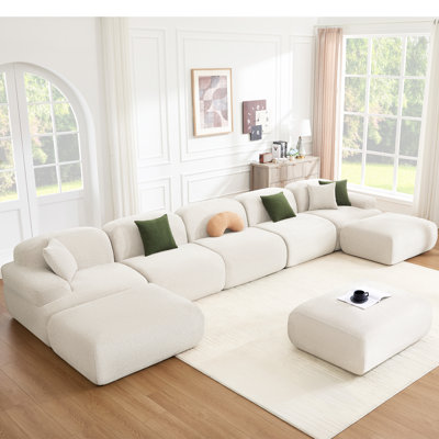 Canapé modulaire surdimensionné en U 188 po Chenille