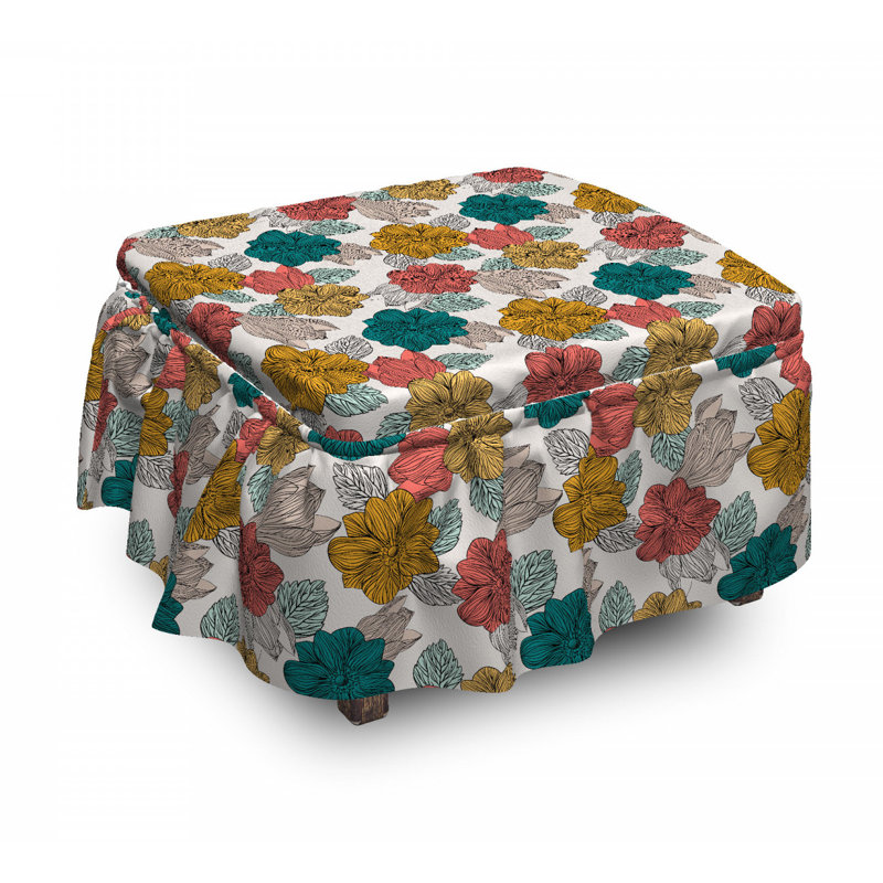Housse pour repose-pieds floral bouquets