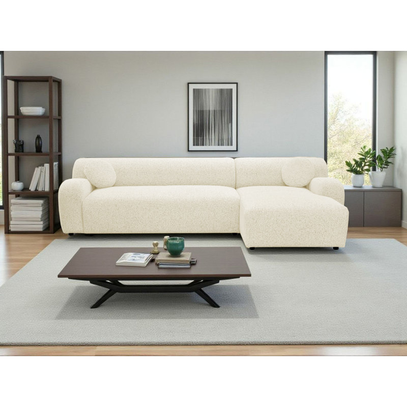 4 Seater Corner Sofa, Beige, Right Hand Facing