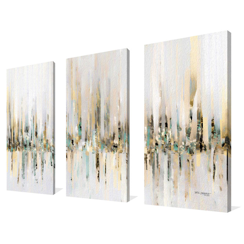 «Revelation 21: 2 The Holy City» par Mark Lawrence, ensemble de 3 impressions sur toile, H 32 po x l 48 po x P 0,75 po
