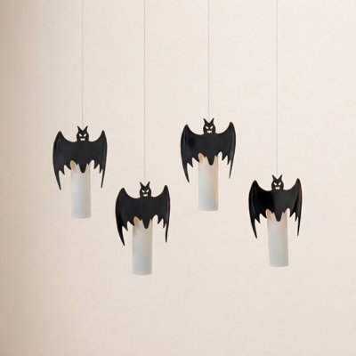 Lighted Candle/Bats Set of 4 11.2"H