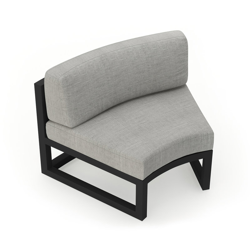 Avion Curve Seat - Black, Black, Cast Silver Sunbrella®
