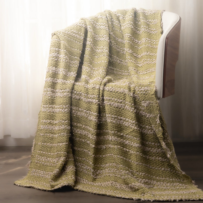 Alcal Knitted Throw Blanket, Lemongrass