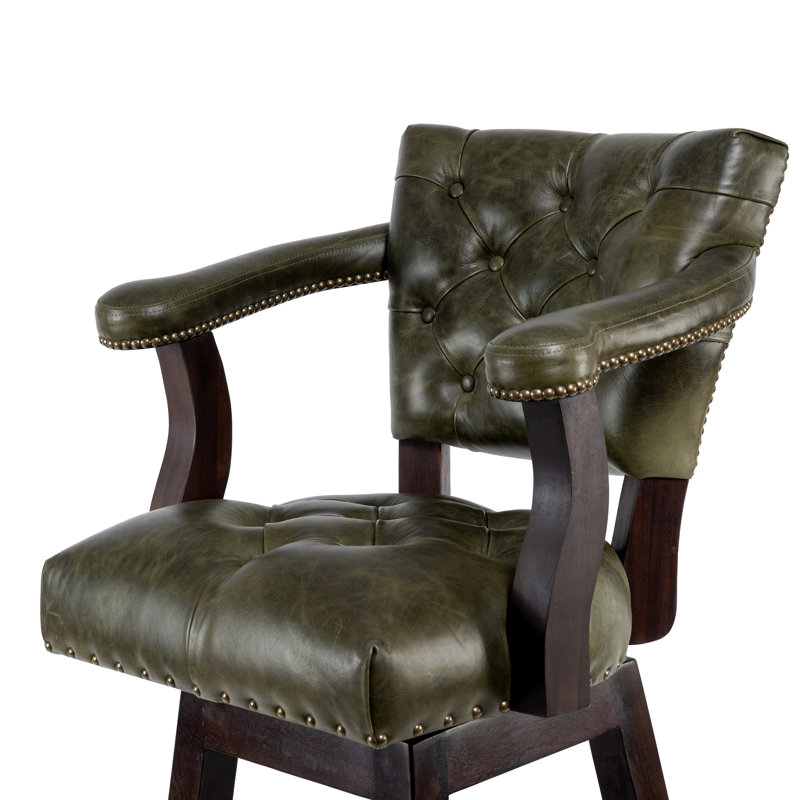 Trophy Tufted, Green, Bar Stool (30" Seat Height)