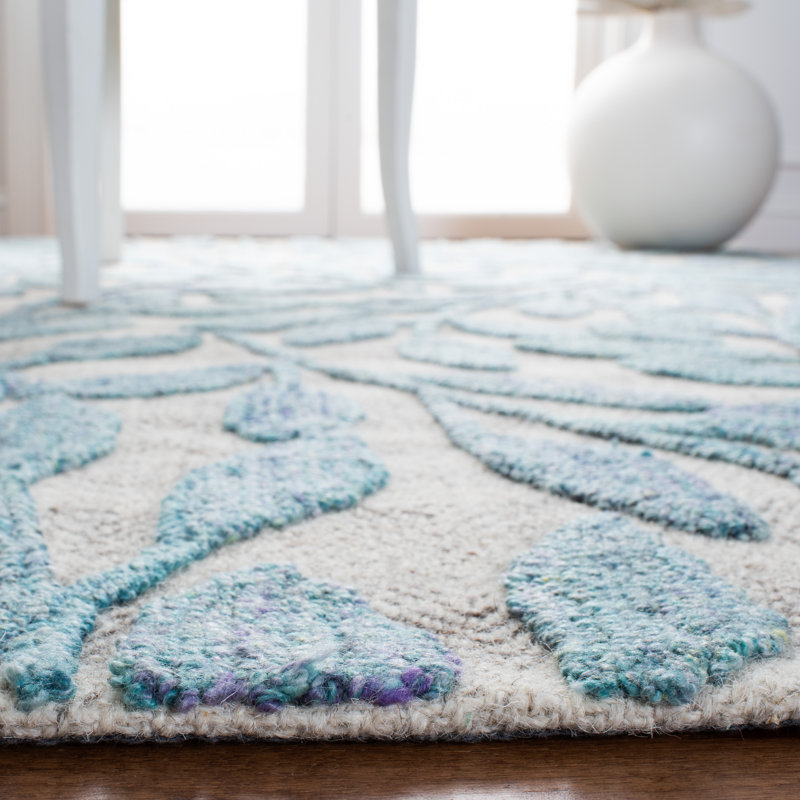 Blakesburg Hand Tufted Performance Floral Rug, Rectangle 8' x 10'