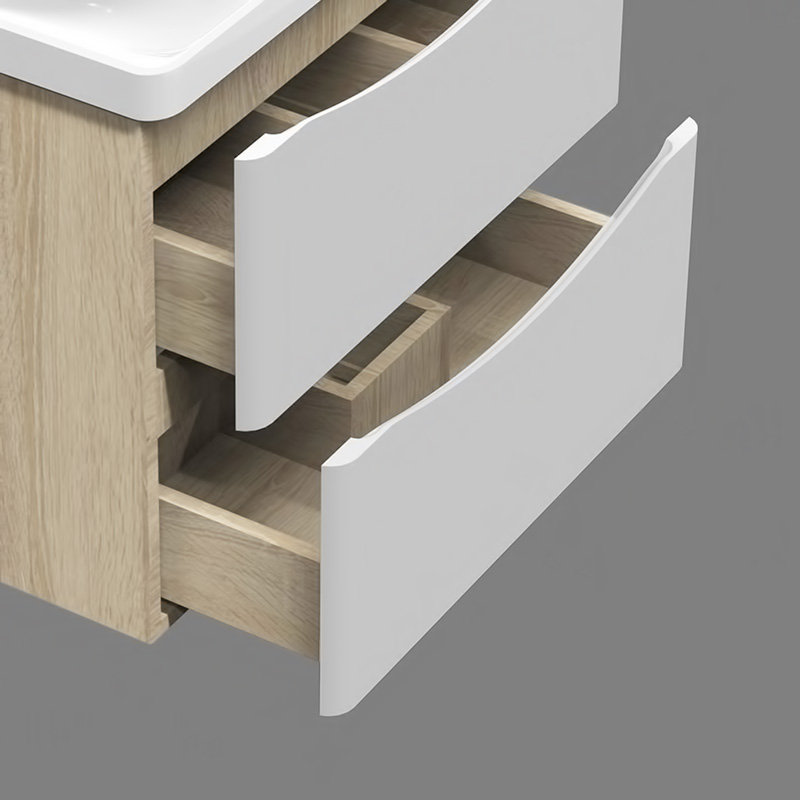 Nirvaan 590mm Single Bathroom Vanity with Drop In Resin Basin