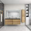 Ensemble de meuble-lavabo double mural 72 po Goodlow Kody-774290654