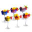 Colored Champagne Coupe Glasses - Amethyst , Stemmed Martini Glassware,  Set of 6 - 8.7 oz.-1606320975