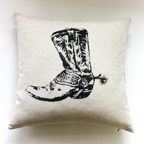 Black & White Feather Throw Pillow