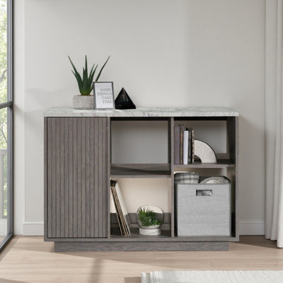 Armoire de rangement décorative avec tablettes réglables