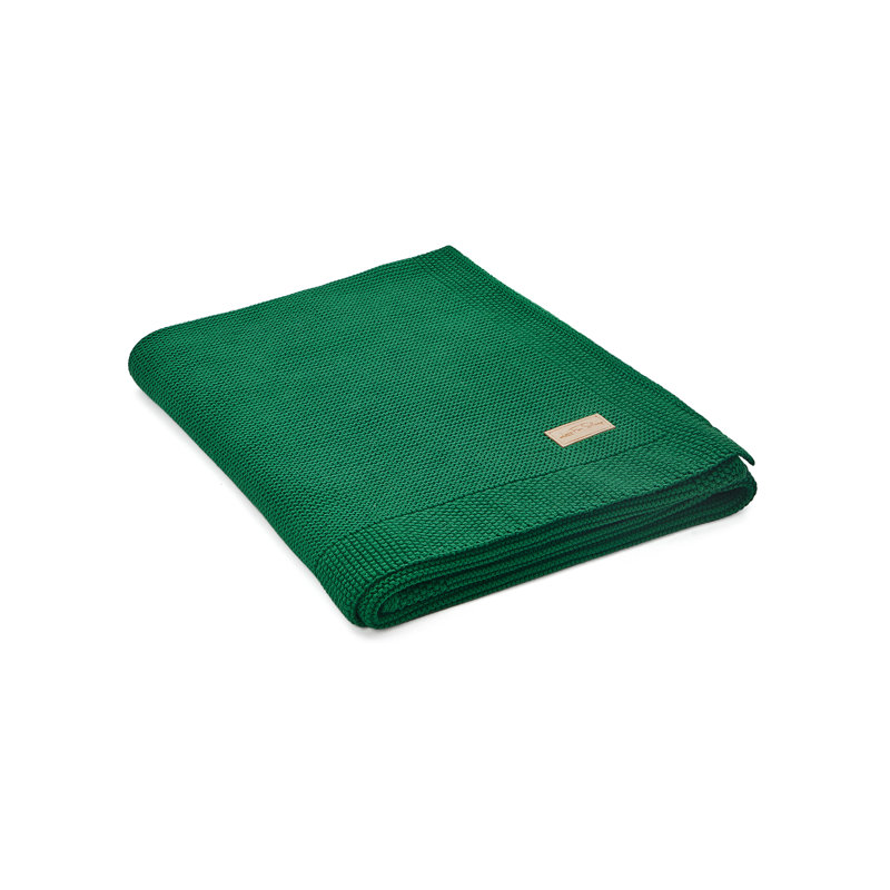 Cotton Baby Blanket, Forest Green