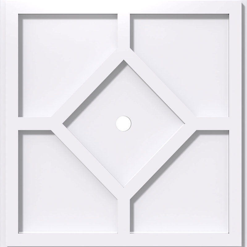 Médaillon de plafond contemporain en PVC de qualité architecturale 26 po x P 2 po x P 9 po x P 1 po
