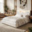 Velvet Ottoman Bed with RGB LED & Charging Station, Tufted Storage Headboard with Drawers, Beige/Grey, EU Double & King Size 140/160x200cm-1653503309-1653503307