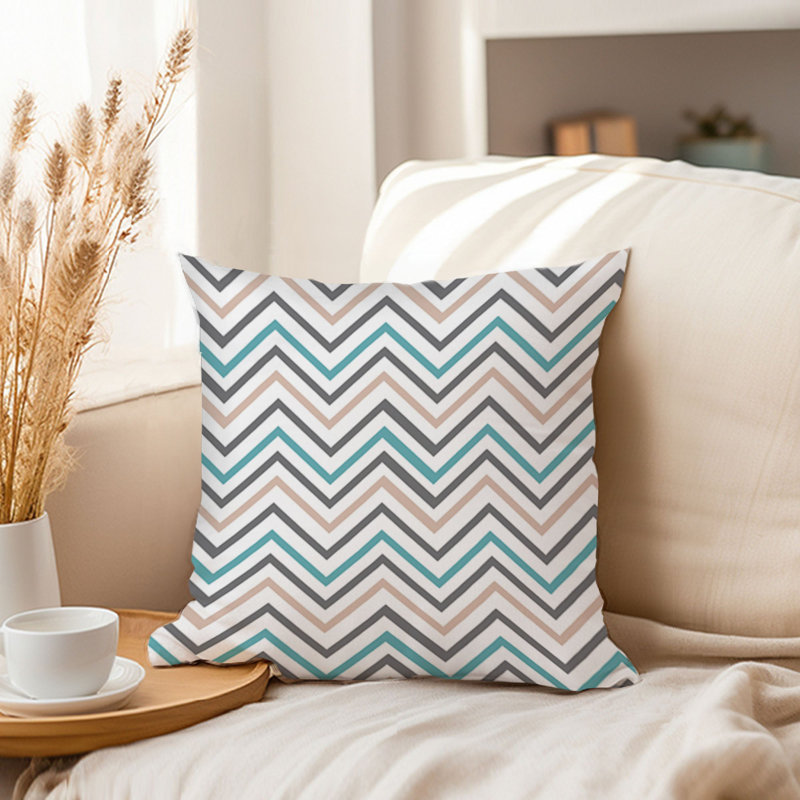 Animals William Morris Birds Damask Pattern I Cottage, 18"H x 18"W, Abstract Sweet Dreams Chevron Stripes II Modern