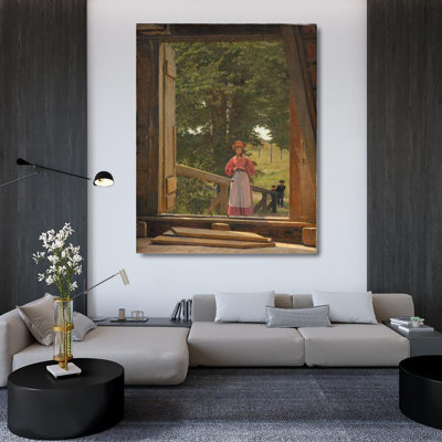"View from the Loft of the Grain Store at the Bakery in the Citadel of Copenhagen" by  Christen Købke - Gallery Wrap Canvas Wall Art