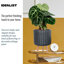 Modern Ribbed Cylinder Round Planter with Feet-2118313555-2118313558