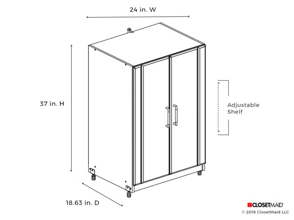 ClosetMaid 32 in. H x 24 in. W x 12 in. D White Wood Look 2-Door