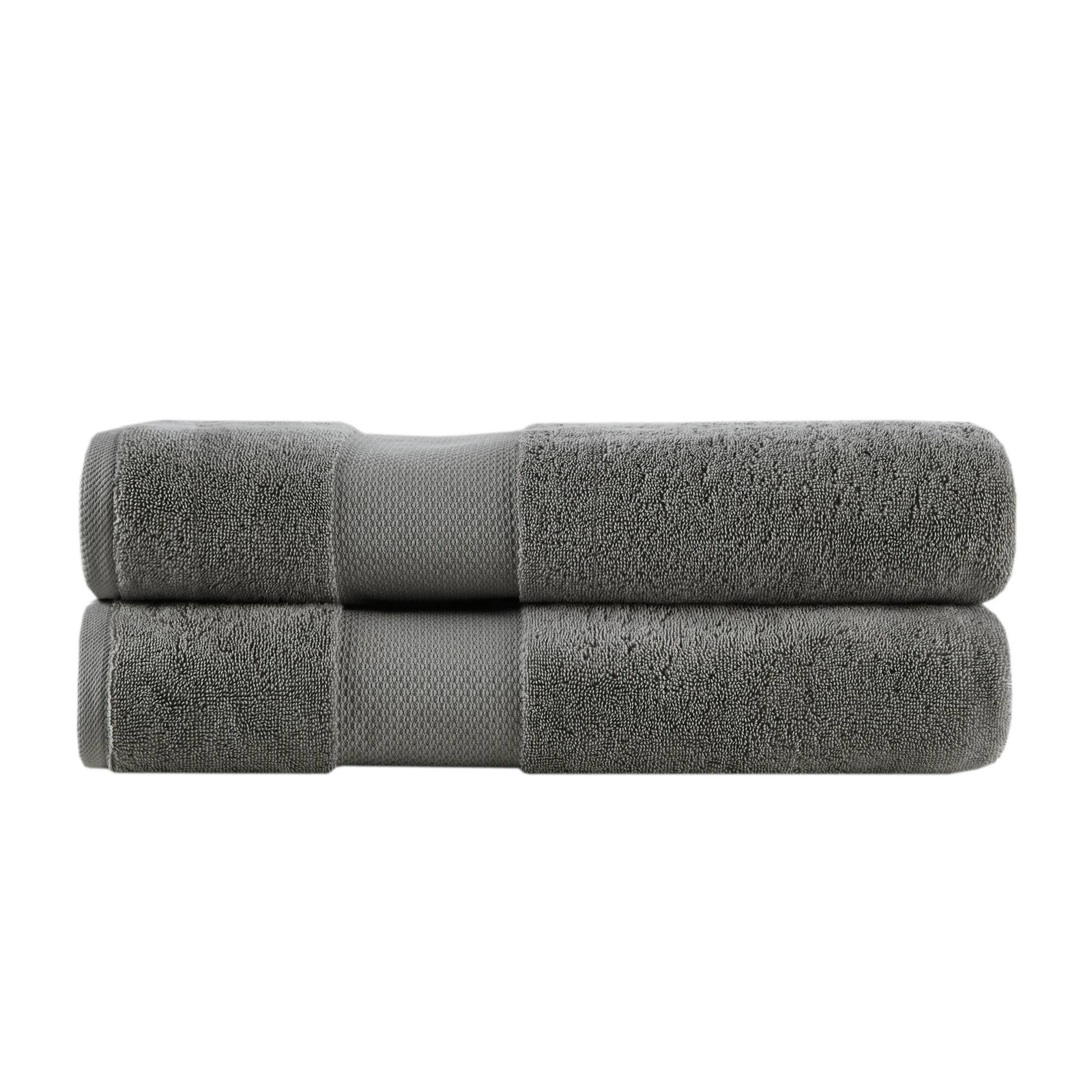 Turkish Cotton Quick-Dry Towel Set, Charcoal, Bath Sheets - 2 Pack