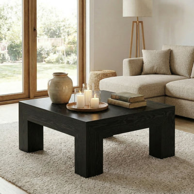 Table basse carrée pour le salon, table basse 39,4 pouces