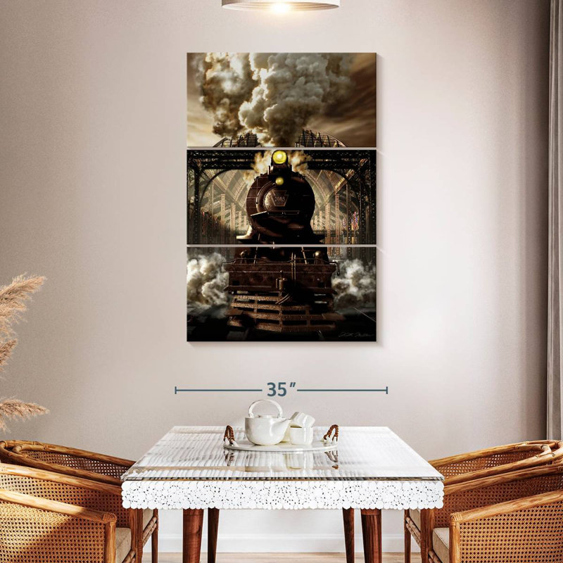 Mehar Industrial Age Of Steam Engine, 50" H x 32" W