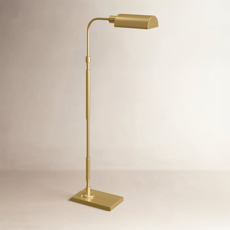 47.38'' Task Floor Lamp, Burnished Brass