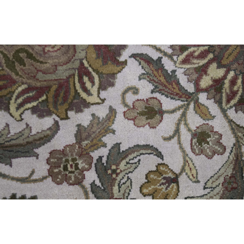 One-of-a-Kind Hand-Knotted High-Quality Ivory/Red/Brown Area Rug