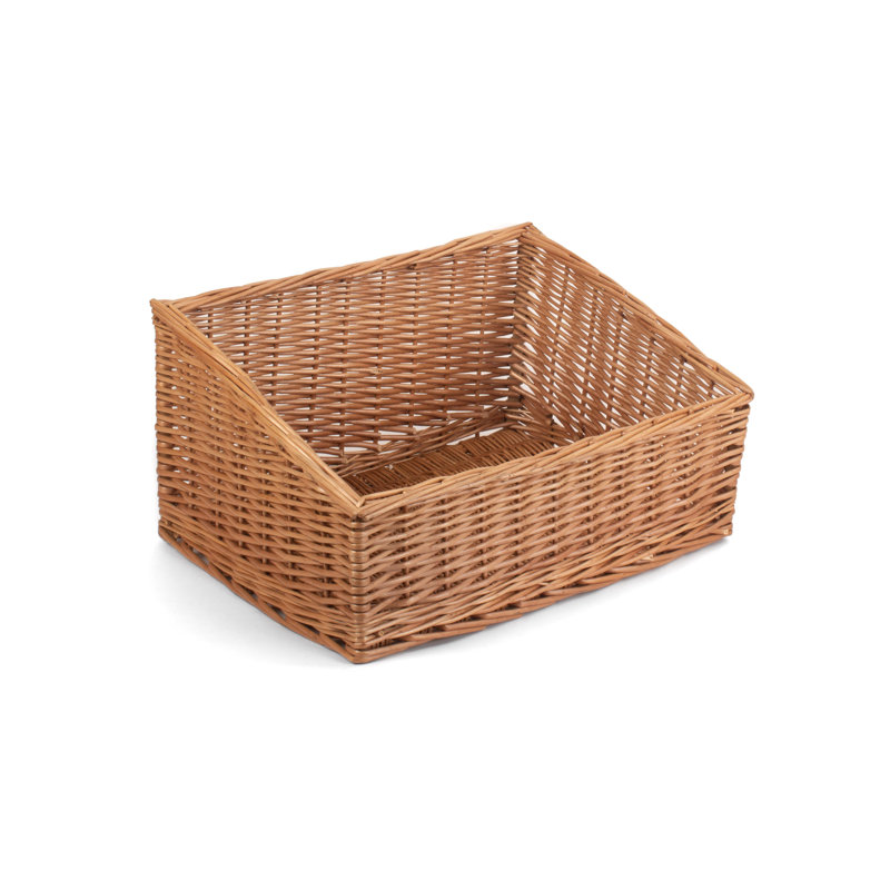 Wicker Sloped-Sided Display Basket, 25cm H x 50cm W x 38.5cm D