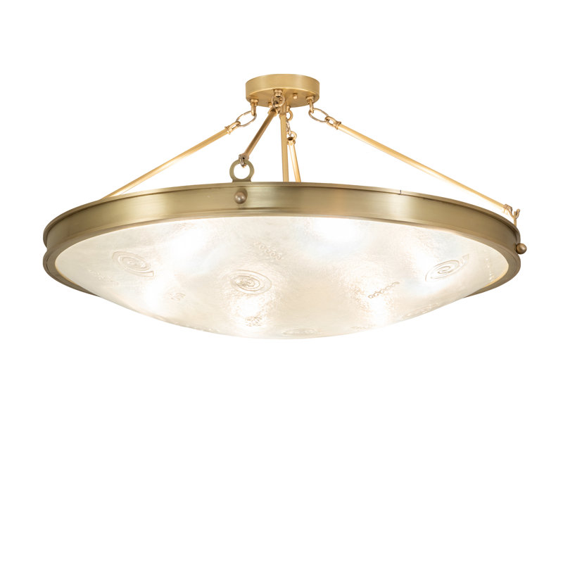 Metro Fusion Glass Semi Flush Mount