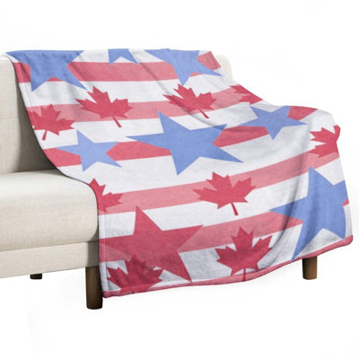Jeté rayé en flanelle de luxe, couverture douce et chaude pour le canapé-lit du salon