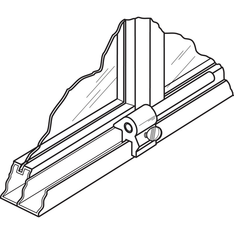 3 In., Extruded Aluminum, Aluminum Reversible Sliding Window Bar Lock